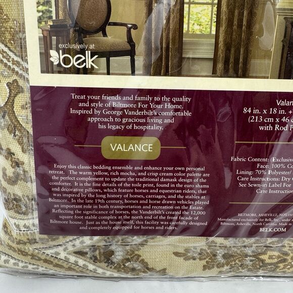 Biltmore Equestrian Valance Belk Exclusive (One Valance) - Picture 2 of 5